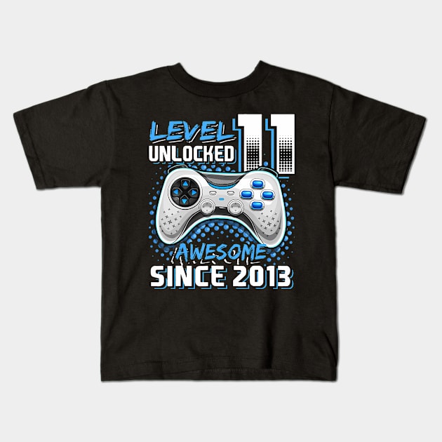 11th Birthday Gamer 11 Year Old Funny Bday Boy Eleven Son Kids T-Shirt by deptrai0023